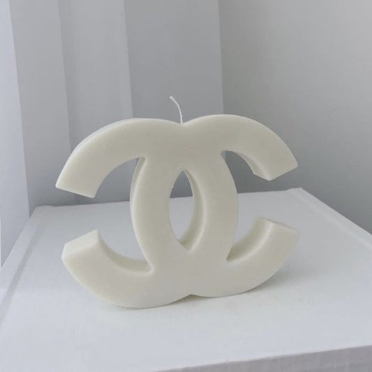 C C White Decorative Candle